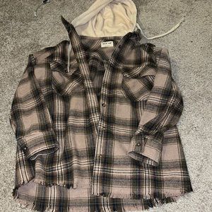 New In Hooded flannel